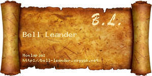 Bell Leander névjegykártya