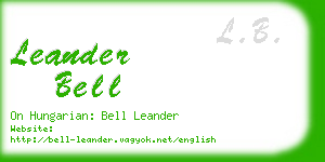 leander bell business card